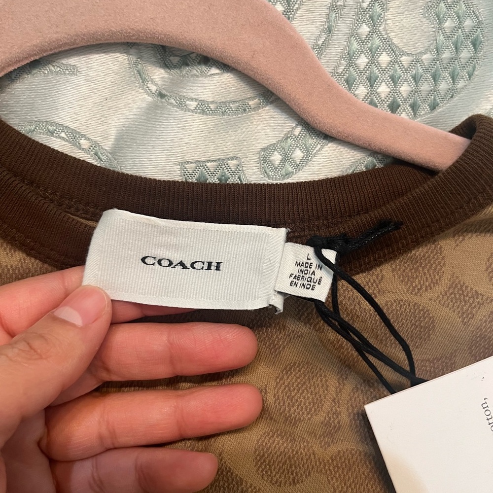 Coach Brown Patterned Top - Picture 3 of 4